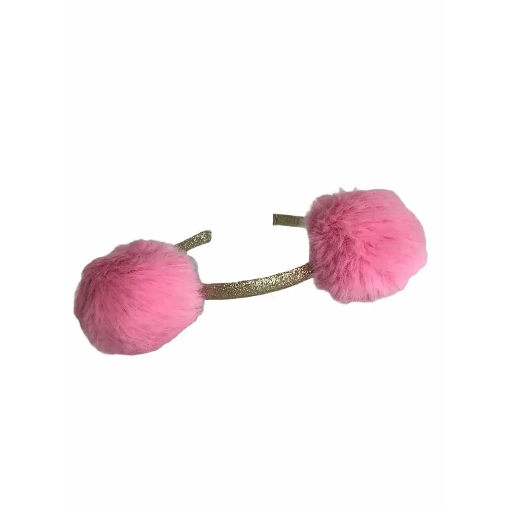 BUNDLE Lot of 2 Girl’s Pom-Pom & Bow Headbands Hair Accessories NEW